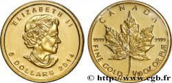 CANADA 5 Dollars or mapple leaf 2014