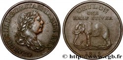 CEYLAN 1/2 Stiver Georges III / éléphant 1815 