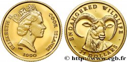 COOK INSELN 25 Dollar Proof espèces en danger : mouflon 1990 Pobjoy Mint