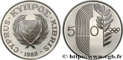 CHYPRE 50 Cents Proof Jeux Olympiques de Séoul 1988 