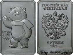 RUSSIE 3 Roubles Ours Mishka mascotte des Jeux Olympiques d’hiver Sotchi 2014 2012 Saint-Petersbourg