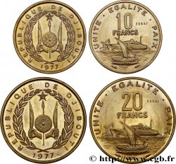 DJIBOUTI Essais de 10 et 20 Francs 1977 Paris