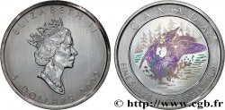 CANADA 5 Dollars (1 once) Proof Plongeon huard en hologramme 2002 