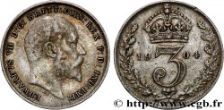 ROYAUME-UNI 3 Pence Edouard VII 1904