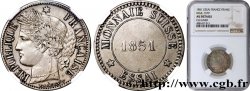 SUISSE Essai semblable au type 1 franc Cérès, IIIe République 1851 