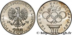 POLOGNE 200 Zlotych XXI Jeux Olympiques 1976 Varsovie