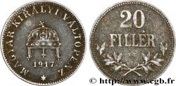 HUNGARY 20 Filler couronne 1917 Kremnitz - KB