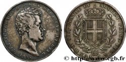 ITALIEN - KÖNIGREICH SARDINIEN - KARL ALBERT 5 Lire 1835 Turin