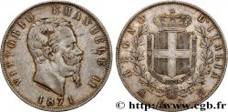 ITALIEN 5 Lire Victor Emmanuel II 1871 Milan