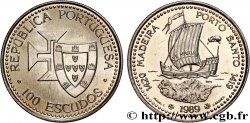 PORTOGALLO 100 Escudos Découvertes Portugaises de Madère 1420 et Porto Santo 1419 1989