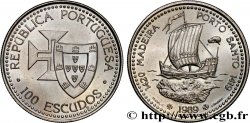 PORTOGALLO 100 Escudos Découvertes Portugaises de Madère 1420 et Porto Santo 1419 1989