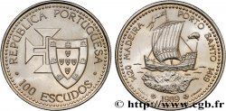 PORTUGAL 100 Escudos Découvertes Portugaises de Madère 1420 et Porto Santo 1419 1989