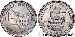 PORTUGAL 100 Escudos Découvertes Portugaises de Madère 1420 et Porto Santo 1419 1989