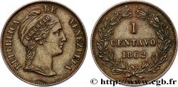VENEZUELA 1 Centavo Liberté 1862 Heaton