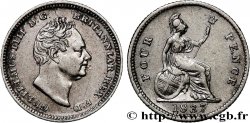 ROYAUME-UNI 4 Pence ou Groat Guillaume IV 1837 