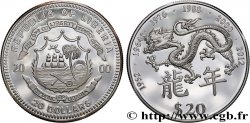 LIBERIA 20 Dollars Proof Année du Dragon 2000 