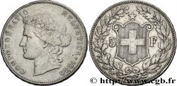 SWITZERLAND 5 Francs Helvetia 1889 Berne