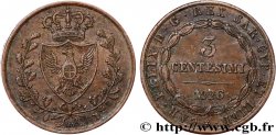 ITALIEN - KÖNIGREICH SARDINIEN 3 Centesimi type au “L” 1826 Turin SS