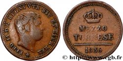 ITALIE - ROYAUME DES DEUX-SICILES 1/2 Tornese Ferdinand II 1835 Naples TB