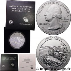UNITED STATES OF AMERICA 25 cent - 5 onces d’argent FDC - SHENANDOAH - Virginia 2014 Philadelphie