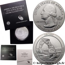 UNITED STATES OF AMERICA 25 cent - 5 onces d’argent FDC - ARCHES - Utah 2014 Philadelphie