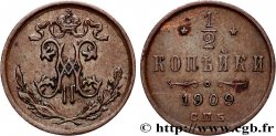 RUSSIE 1/2 Kopeck Nicolas II 1909 Saint-Petersbourg