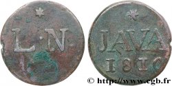 INDES NEERLANDAISES 1 Duit “LN” initiales de Louis Napoléon roi de Hollande et au revers “JAVA” 1810 Harderwijk