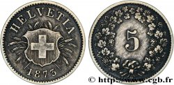 SUISSE 5 Centimes (Rappen) 1873 Berne