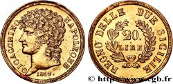 ITALIE - ROYAUME DE NAPLES - JOACHIM MURAT 20 Lire or, rameaux courts 1813 Naples