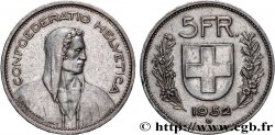 SVIZZERA 5 Francs Berger des alpes / bouclier suisse 1952 Berne - B