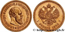 RUSSIE - ALEXANDRE III 5 Roubles 1886 Saint-Petersbourg