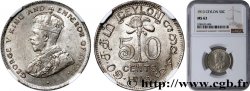 CEYLON 50 Cents Georges V 1913  MS63 NGC