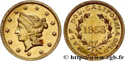 ÉTATS-UNIS D AMÉRIQUE 1/2 Dollar Or  Liberty head  California 1853 Philadelphie SUP+