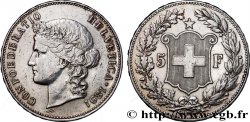 SUISSE 5 Francs Helvetia 1891 Berne