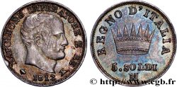 ITALIE - ROYAUME D ITALIE - NAPOLÉON Ier 5 Soldi 1812 Milan