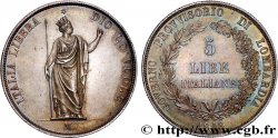 LOMBARDY - PROVISIONAL GOVERNMENT 5 Lire 1848 Milan
