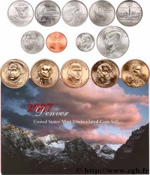ÉTATS-UNIS D AMÉRIQUE Série 14 monnaies 2007 Denver FDC