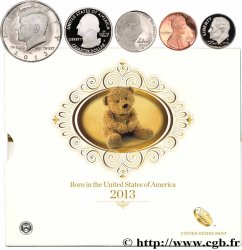 ÉTATS-UNIS D AMÉRIQUE BORN IN THE USA COIN SET - PROOF - 5 monnaies 2013 S- San Francisco FDC