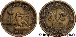 MONACO 50 Centimes émission du Crédit Foncier de Monaco 1924 Poissy
