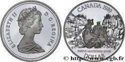 CANADA 1 Dollar Proof descente de la MacKenzie River 1989 