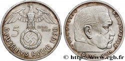 ALLEMAGNE 5 Reichsmark Maréchal Paul von Hindenburg 1938 Muldenhütten - E