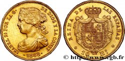 ESPAGNE 10 Escudos Isabelle II 1868 Madrid
