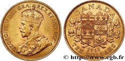 CANADA 10 Dollars or Georges V 1912 Ottawa