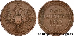 RUSSIE 5 Kopecks aigle bicéphale 1857 Ekaterinbourg