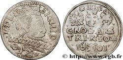 POLONIA - SIGISMUNDO III VASA Trois groschen ou trojak koronny 1601 Cracovie