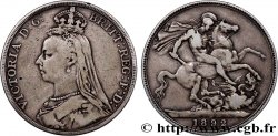 ROYAUME-UNI 1 Crown Victoria buste du jubilé 1892