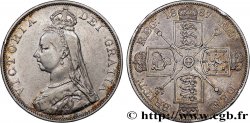 ROYAUME-UNI Double Florin Victoria buste du jubilé 1887