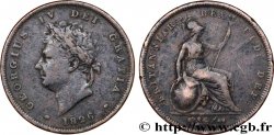 ROYAUME-UNI 1 Penny Georges IV tête laurée 1826