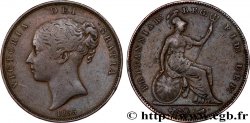 ROYAUME-UNI 1 Penny Victoria “tête jeune” 1855