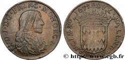 PRINCIPAUTÉ DE MONACO - LOUIS Ier GRIMALDI Pezzetta ou 3 sols à l’écu 1673 Monaco TB+/TTB